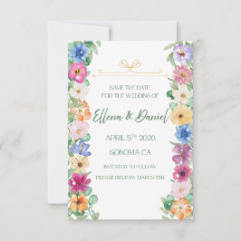 Spring Floral Wildflower save the date