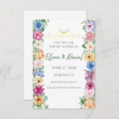 Spring Floral Wildflower save the date (Vorne/Hinten)