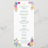 Spring Floral wildflower wedding program Programm (Rückseite)
