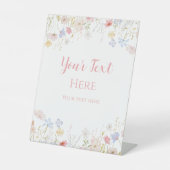 Spring Floral Wildflowers Party Sign Sockelschild (Vorderseite)