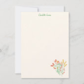 Spring Floral Wildflowers Personalized Stationery Dankeskarte (Vorderseite)
