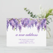 Spring Floral Wisteria Neue Adresse Ankündigung (Stehend Vorderseite)