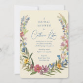 Spring Floral Wreath Brautparty Einladung (Vorderseite)