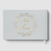 Spring Floral & Wreath Monogram - Silver Gästebuch (Rückseite)