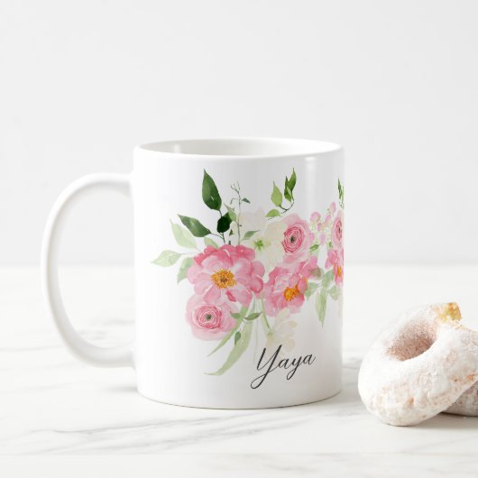 Spring Floral Yaya Kaffeetasse (Mit Donut)