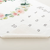 Spring Florals Baby Meilenstein Sherpadecke (3/4)