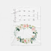 Spring Florals Baby Milestone Blanken Fleecedecke (Vorderseite)