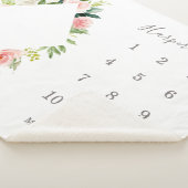 Spring Florals Diamond Baby Milestone Sherpadecke (3/4)