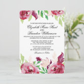 Spring Florals | Einladung (Stehend Vorderseite)