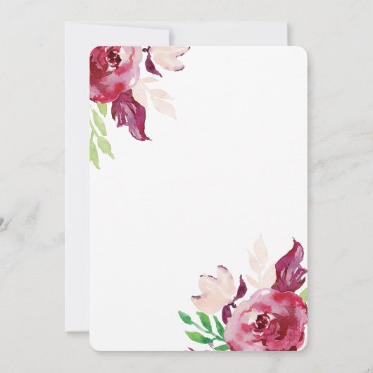 Spring Florals | Einladung (Rückseite)