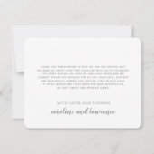 Spring Florals | Flat Wedding Dankeschön Karte (Rückseite)