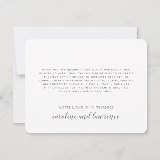 Spring Florals | Flat Wedding Dankeschön Karte (Rückseite)