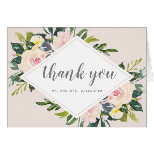 Spring Florals Folded Wedding Thank You Fotos