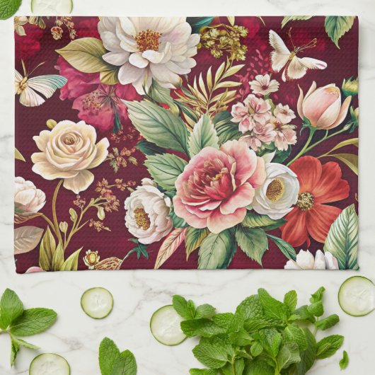 Spring Florals  Geschirrtuch (Gefaltet)