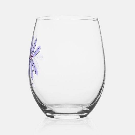 Spring Florals Lavender Lila Weinglas Ohne Stiel (Links)