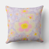 Spring Florals Lilac Pink Yellow Kissen (Rückseite)