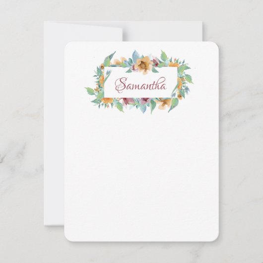 Spring Florals Mitteilungskarte (Vorderseite)