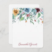 Spring Florals Mitteilungskarte (Vorne/Hinten)