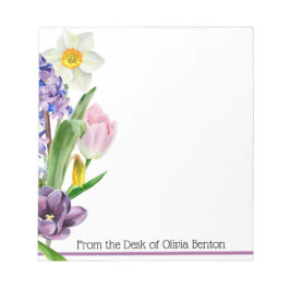 Spring Florals Name White Notizblock