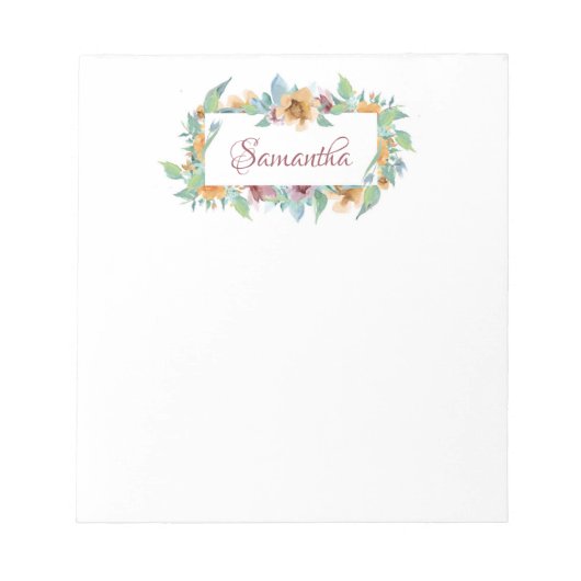 Spring Florals Notizblock (Vorderseite)