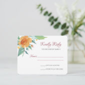 Spring Florals RSVP Karte (Stehend Vorderseite)