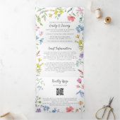 Spring Florals Trifold Wedding Einladung (Innenseite)