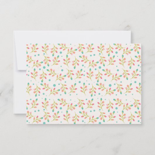 Spring Florals Wedding RSVP Card Karte (Rückseite)