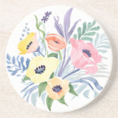 Spring Flower Bouquet | Pretty Floral Watercolor Getränkeuntersetzer (Vorne)