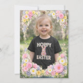 Spring Flower Happy Easter Personalized Photo Einladung (Vorderseite)