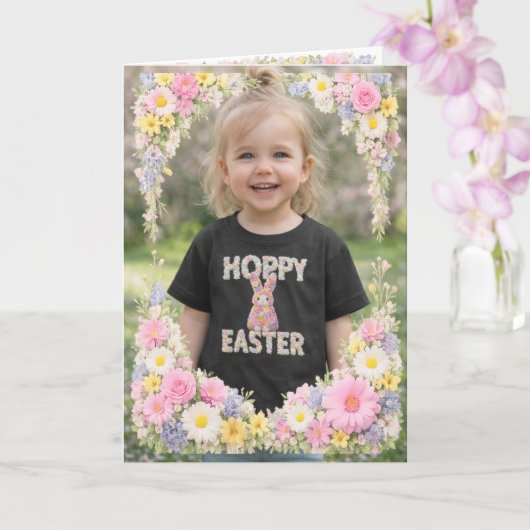 Spring Flower Happy Easter Personalized Photo Karte (Orchidee)