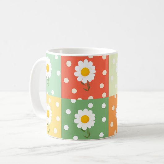 Spring Flower Pastel Cute Fun  Kaffeetasse (Vorderseite Links)