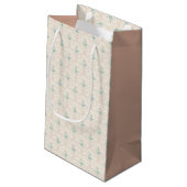 Spring flower pattern small gift bag kleine geschenktüte (Rückseite Schrägansicht)