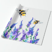 Spring Flowers and Bees Wrapping Paper Geschenkpapier (Ungerollt)