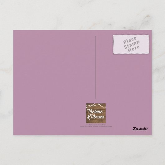 Spring Flowers and Jesus Inspirational Postcard Postkarte (Rückseite)