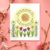 Spring Flowers and Jesus Inspirational Postcard Postkarte