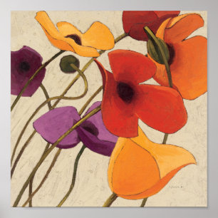 Spring Flowers and Stems Poster