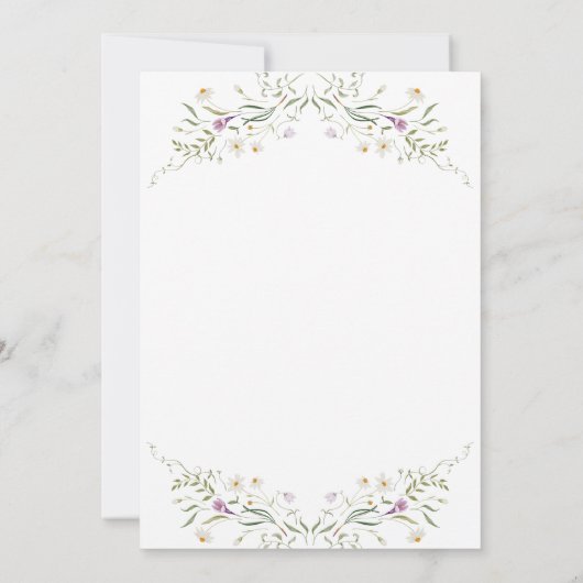 Spring Flowers Babydusche Einladung (Rückseite)