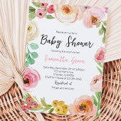 Spring Flowers Babydusche Einladung