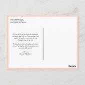 Spring Flowers Botanical Wedding Danke Postkarte (Rückseite)