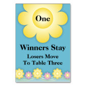 Spring Flowers Bunco Table Card #1 Tischnummer (Vorderseite)