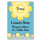 Spring Flowers Bunco Table Card #2 Tischnummer (Vorderseite)