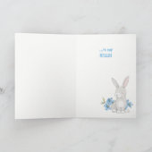 Spring Flowers Bunny Rabbit Jeder Anlass Card Karte (Innenseite)
