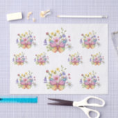 Spring Flowers & Butterflies Decoupage Seidenpapier (Handwerk)