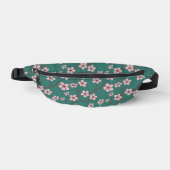 Spring flowers cherry blossom green seamless bauchtasche (Vorderseite)
