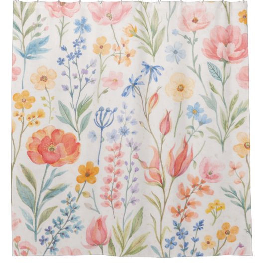 Spring Flowers Duschvorhang (Vorderseite)