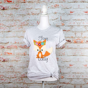 Spring Flowers Fox Foxy Lady T-Shirt