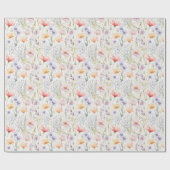 Spring Flowers Garden Gift Wrapping Paper Nature Geschenkpapier (Flach)