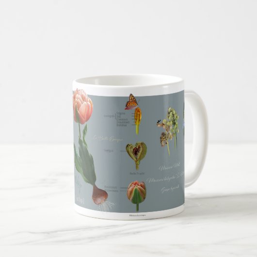 Spring flowers garden mug. kaffeetasse (VorderseiteRechts)