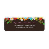 Spring Flowers Garden Wedding Address Labels (Vorne)