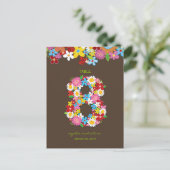 Spring Flowers Garden Wedding Party Tischnummer (Stehend Vorderseite)